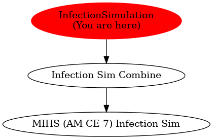 Graph of models related to 'InfectionSimulation' 