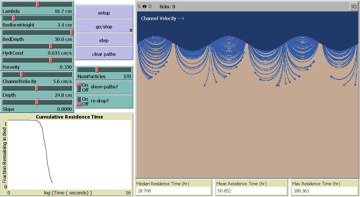 Hyporheic Exchange Model: Interface preview image