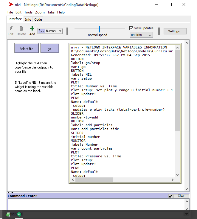 nivi (netlogo interface variables info) preview image